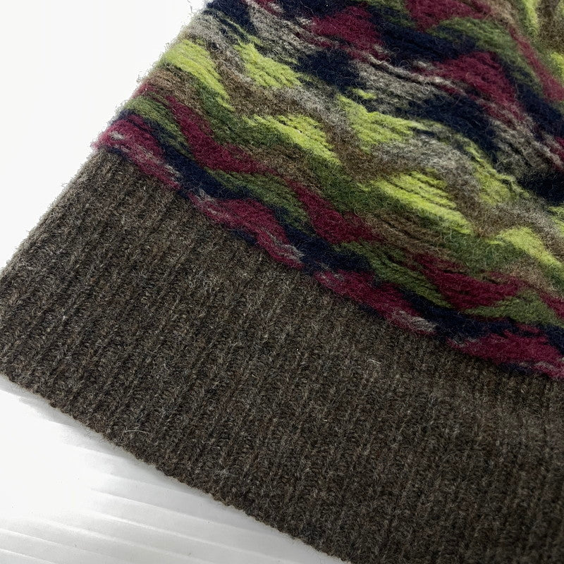 【中古品】【メンズ】 STUSSY ステューシー ZIGZAG POM KNIT BEANIE ジグザグ ボンボン ビーニー 帽子 ニット帽 185-261014-yo-34-teih サイズ：F カラー：マルチ 万代Net店