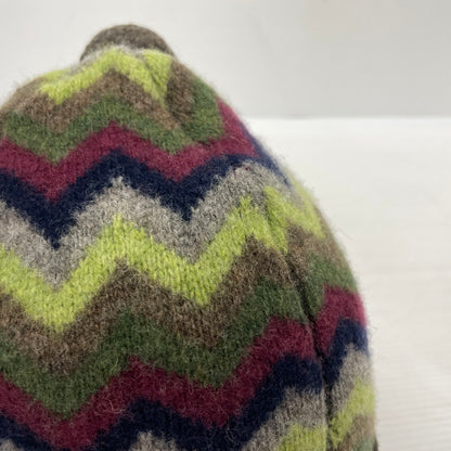 【中古品】【メンズ】 STUSSY ステューシー ZIGZAG POM KNIT BEANIE ジグザグ ボンボン ビーニー 帽子 ニット帽 185-261014-yo-34-teih サイズ：F カラー：マルチ 万代Net店