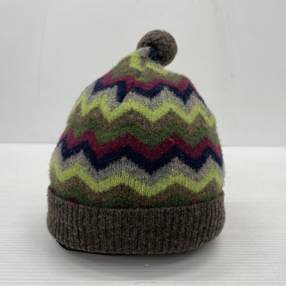 【中古品】【メンズ】 STUSSY ステューシー ZIGZAG POM KNIT BEANIE ジグザグ ボンボン ビーニー 帽子 ニット帽 185-261014-yo-34-teih サイズ：F カラー：マルチ 万代Net店