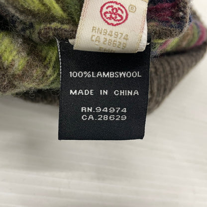 【中古品】【メンズ】 STUSSY ステューシー ZIGZAG POM KNIT BEANIE ジグザグ ボンボン ビーニー 帽子 ニット帽 185-261014-yo-34-teih サイズ：F カラー：マルチ 万代Net店