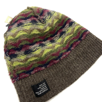 【中古品】【メンズ】 STUSSY ステューシー ZIGZAG POM KNIT BEANIE ジグザグ ボンボン ビーニー 帽子 ニット帽 185-261014-yo-34-teih サイズ：F カラー：マルチ 万代Net店