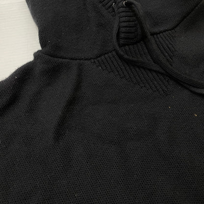 【中古品】【メンズ】 BURBERRY バーバリー PATCH LOGO BURLTON KNIT HOODIE パッチ ロゴニット バールトン フーディー 長袖 トップス ジップパーカー 141-260513-yo-02-tei サイズ：M カラー：ブラック 万代Net店