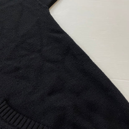【中古品】【メンズ】 BURBERRY バーバリー PATCH LOGO BURLTON KNIT HOODIE パッチ ロゴニット バールトン フーディー 長袖 トップス ジップパーカー 141-260513-yo-02-tei サイズ：M カラー：ブラック 万代Net店