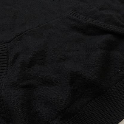 【中古品】【メンズ】 BURBERRY バーバリー PATCH LOGO BURLTON KNIT HOODIE パッチ ロゴニット バールトン フーディー 長袖 トップス ジップパーカー 141-260513-yo-02-tei サイズ：M カラー：ブラック 万代Net店