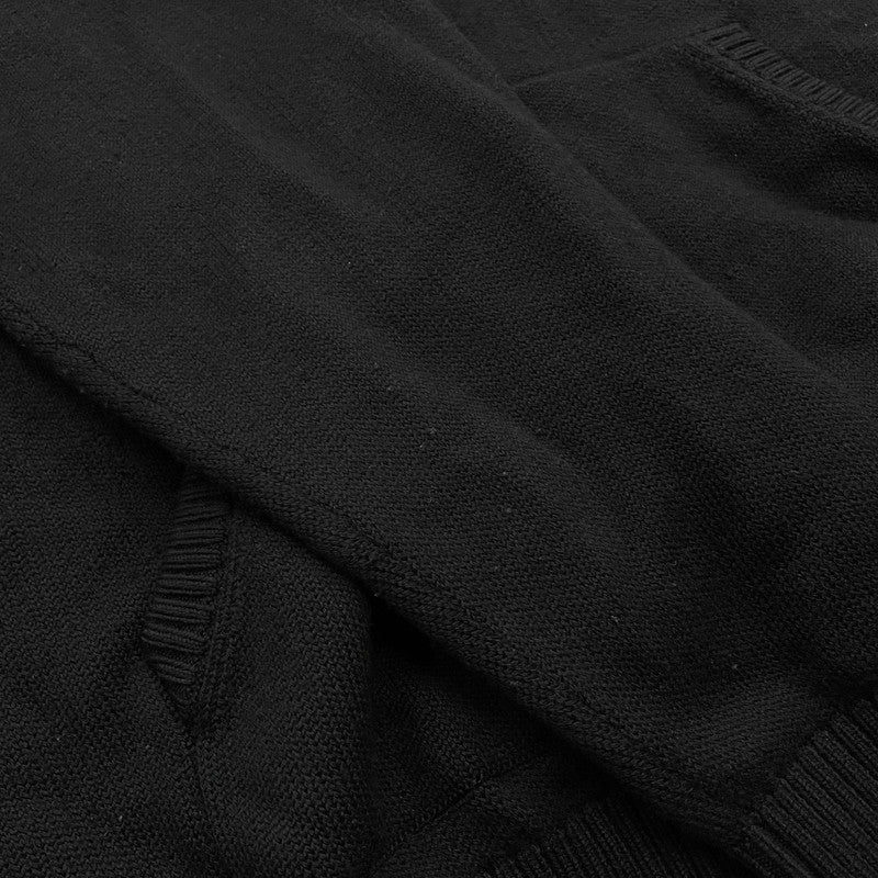 【中古品】【メンズ】 BURBERRY バーバリー PATCH LOGO BURLTON KNIT HOODIE パッチ ロゴニット バールトン フーディー 長袖 トップス ジップパーカー 141-260513-yo-02-tei サイズ：M カラー：ブラック 万代Net店
