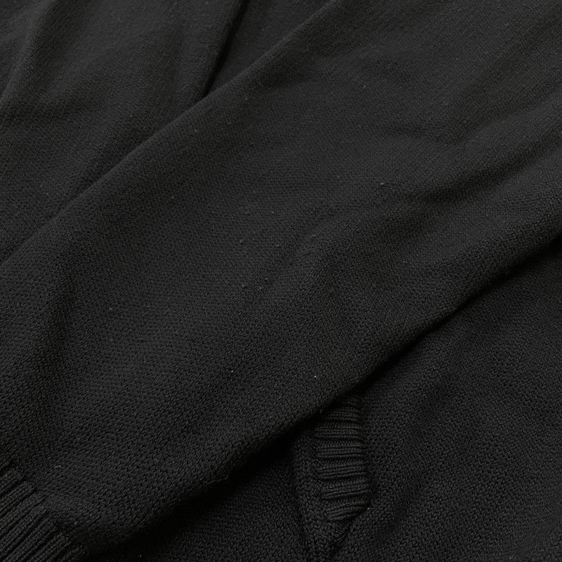 【中古品】【メンズ】 BURBERRY バーバリー PATCH LOGO BURLTON KNIT HOODIE パッチ ロゴニット バールトン フーディー 長袖 トップス ジップパーカー 141-260513-yo-02-tei サイズ：M カラー：ブラック 万代Net店