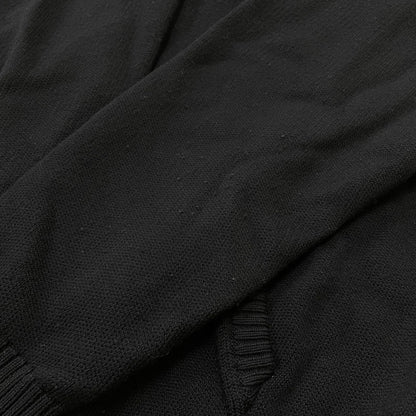 【中古品】【メンズ】 BURBERRY バーバリー PATCH LOGO BURLTON KNIT HOODIE パッチ ロゴニット バールトン フーディー 長袖 トップス ジップパーカー 141-260513-yo-02-tei サイズ：M カラー：ブラック 万代Net店