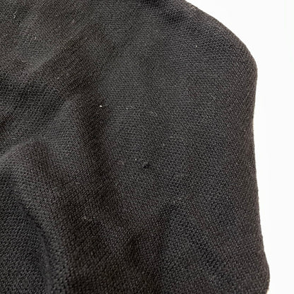 【中古品】【メンズ】 BURBERRY バーバリー PATCH LOGO BURLTON KNIT HOODIE パッチ ロゴニット バールトン フーディー 長袖 トップス ジップパーカー 141-260513-yo-02-tei サイズ：M カラー：ブラック 万代Net店