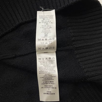 【中古品】【メンズ】 BURBERRY バーバリー PATCH LOGO BURLTON KNIT HOODIE パッチ ロゴニット バールトン フーディー 長袖 トップス ジップパーカー 141-260513-yo-02-tei サイズ：M カラー：ブラック 万代Net店