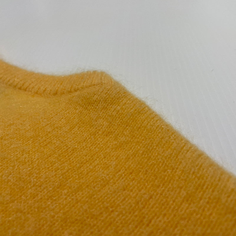 【中古品】【メンズ】 H BEAUTY&YOUTH エイチ ビューティー＆ユース MOHAIR CROPPED CREW NECK KNIT モヘヤ クロップド クルーネック ニット トップス 147-260530-ko-13-tei サイズ：L カラー：イエロー 万代Net店