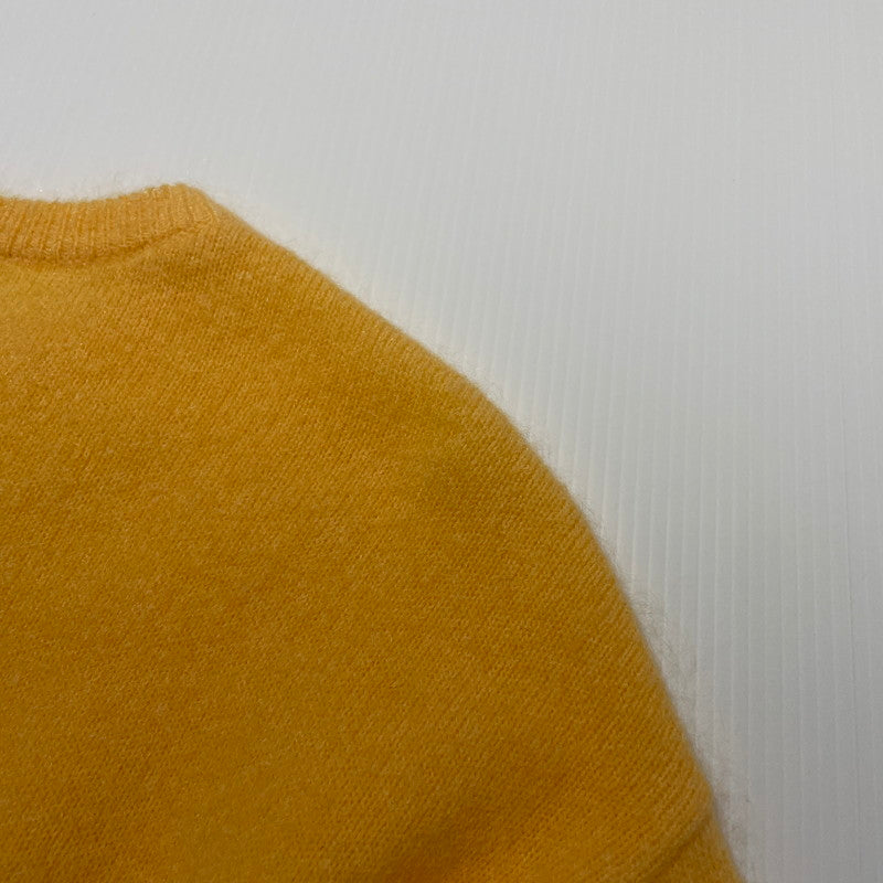 【中古品】【メンズ】 H BEAUTY&YOUTH エイチ ビューティー＆ユース MOHAIR CROPPED CREW NECK KNIT モヘヤ クロップド クルーネック ニット トップス 147-260530-ko-13-tei サイズ：L カラー：イエロー 万代Net店