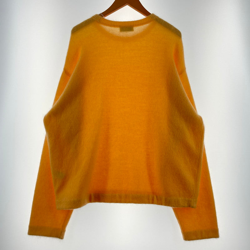 【中古品】【メンズ】 H BEAUTY&YOUTH エイチ ビューティー＆ユース MOHAIR CROPPED CREW NECK KNIT モヘヤ クロップド クルーネック ニット トップス 147-260530-ko-13-tei サイズ：L カラー：イエロー 万代Net店