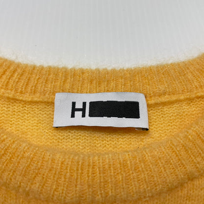 【中古品】【メンズ】 H BEAUTY&YOUTH エイチ ビューティー＆ユース MOHAIR CROPPED CREW NECK KNIT モヘヤ クロップド クルーネック ニット トップス 147-260530-ko-13-tei サイズ：L カラー：イエロー 万代Net店
