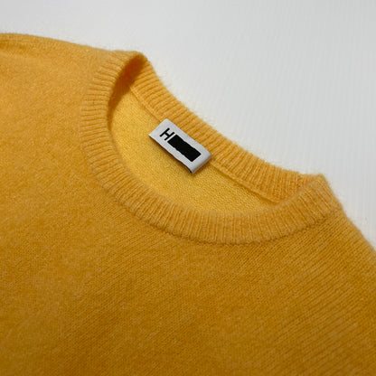 【中古品】【メンズ】 H BEAUTY&YOUTH エイチ ビューティー＆ユース MOHAIR CROPPED CREW NECK KNIT モヘヤ クロップド クルーネック ニット トップス 147-260530-ko-13-tei サイズ：L カラー：イエロー 万代Net店