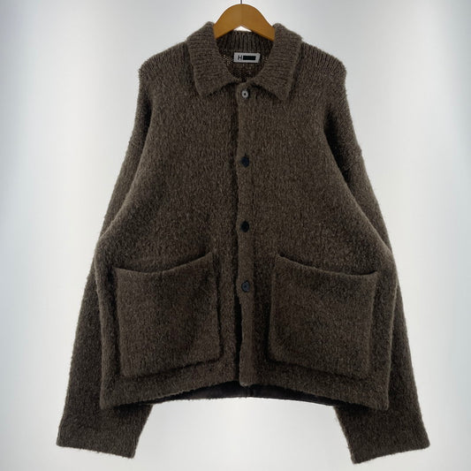 【中古品】【メンズ】 H BEAUTY&YOUTH エイチ ビューティー＆ユース CLOUDY COVERALL KNIT JACKET 1228-1-000013 クラウディ カバーオール ニットジャケット アウター 147-260530-ko-15-tei サイズ：L カラー：ブラウン系 万代Net店