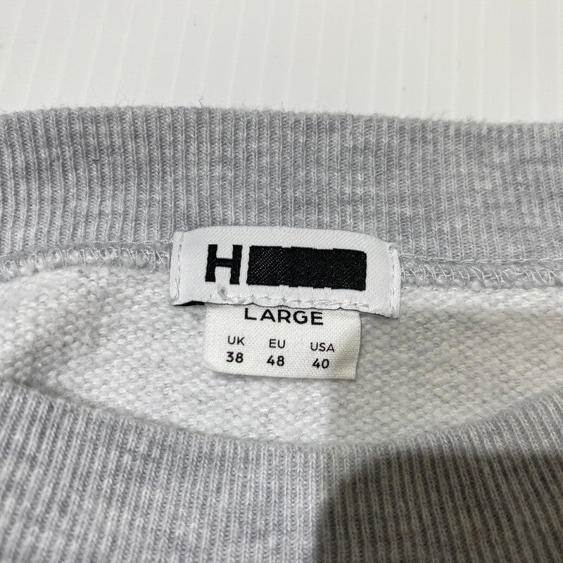 【中古品】【メンズ】 H BEAUTY&YOUTH ビューティ&ユース CLASSIC CREWNECK SWEATSHIRT 1212-299-8546 クラシック クルーネック スウェット トップス トレーナー 147-260704-ss-04-tei サイズ：L カラー：グレー 万代Net店