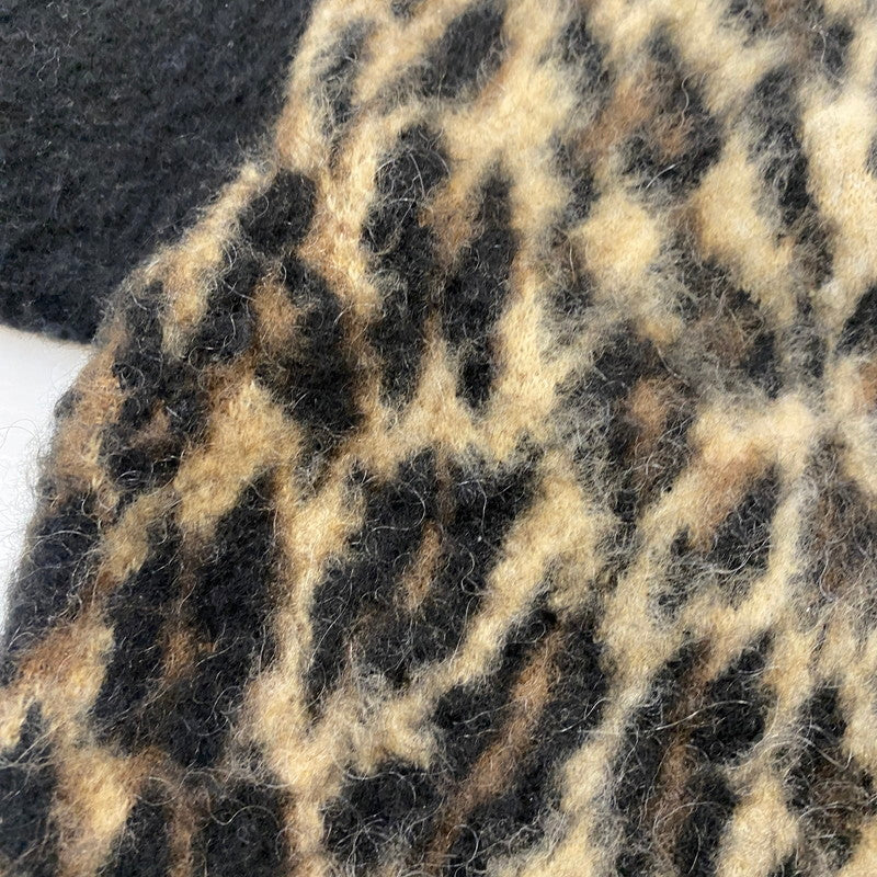 【中古品】【メンズ】 SAINT MICHAEL SAINT Mxxxxxx SAINT MICHAEL セントマイケル 25AW LEOPARD KNIT CARDIGAN SM-HR1-0000-073 レオパード ニット カーディガン 長袖 トップス 142-260518-ks-06-tei サイズ：L カラー：ブラック 万代Net店