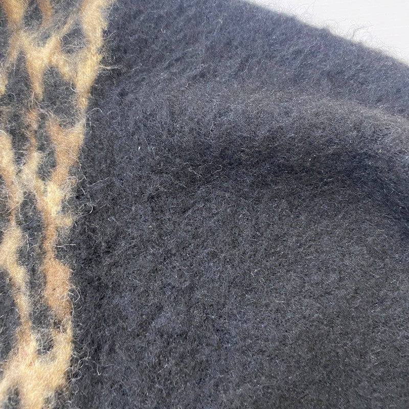 【中古品】【メンズ】 SAINT MICHAEL SAINT Mxxxxxx SAINT MICHAEL セントマイケル 25AW LEOPARD KNIT CARDIGAN SM-HR1-0000-073 レオパード ニット カーディガン 長袖 トップス 142-260518-ks-06-tei サイズ：L カラー：ブラック 万代Net店