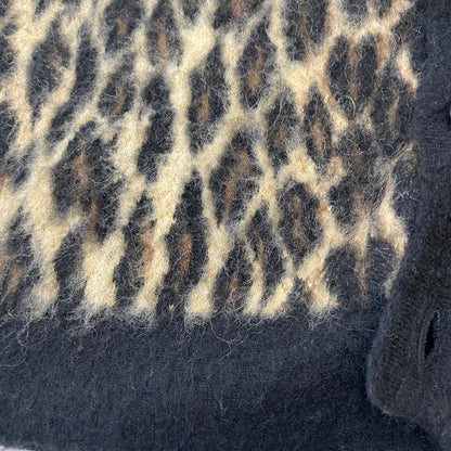 【中古品】【メンズ】 SAINT MICHAEL SAINT Mxxxxxx SAINT MICHAEL セントマイケル 25AW LEOPARD KNIT CARDIGAN SM-HR1-0000-073 レオパード ニット カーディガン 長袖 トップス 142-260518-ks-06-tei サイズ：L カラー：ブラック 万代Net店