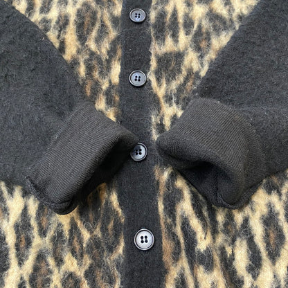 【中古品】【メンズ】 SAINT MICHAEL SAINT Mxxxxxx SAINT MICHAEL セントマイケル 25AW LEOPARD KNIT CARDIGAN SM-HR1-0000-073 レオパード ニット カーディガン 長袖 トップス 142-260518-ks-06-tei サイズ：L カラー：ブラック 万代Net店