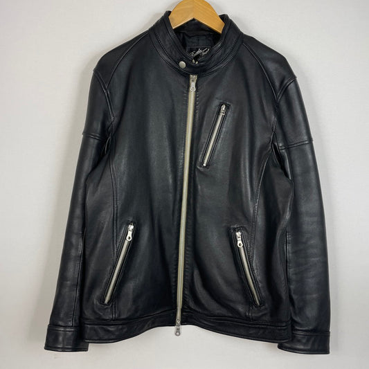 【中古品】【メンズ】 RATTLE TRAP ラトルトラップ SINGLE RIDER JACKET M0513LJM204 シングル ライダースジャケット アウター ラムレザー 147-260530-ko-21-tei サイズ：3L カラー：ブラック 万代Net店