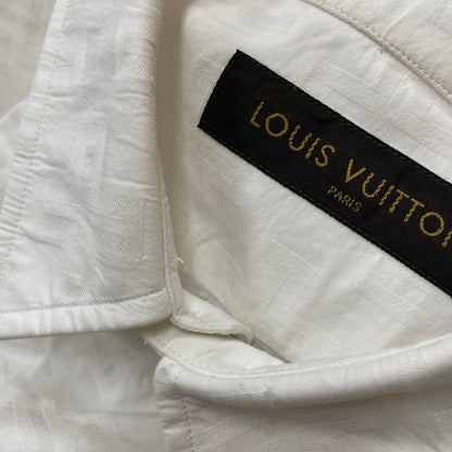 【中古品】【メンズ】 LOUIS VUITTON ルイ・ヴィトン ONEPOINT DRESS SHIRT RM162 ADY HAS61W ワンポイント ドレスシャツ 長袖 トップス 141-260518-ks-07-tei サイズ：M カラー：ホワイト 万代Net店