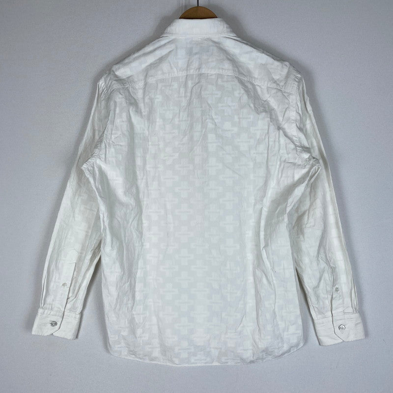 【中古品】【メンズ】 LOUIS VUITTON ルイ・ヴィトン ONEPOINT DRESS SHIRT RM162 ADY HAS61W ワンポイント ドレスシャツ 長袖 トップス 141-260518-ks-07-tei サイズ：M カラー：ホワイト 万代Net店