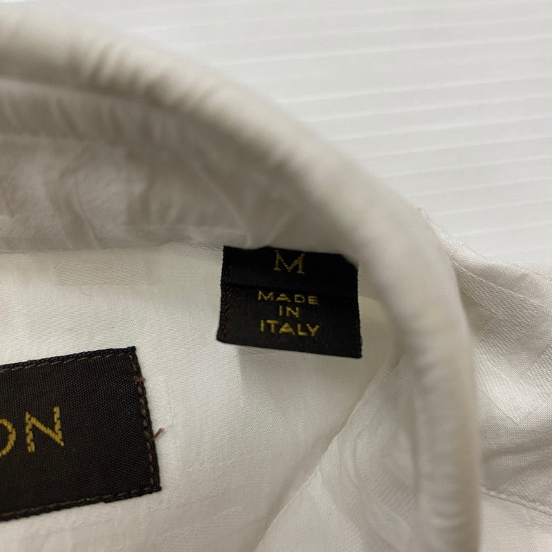 【中古品】【メンズ】 LOUIS VUITTON ルイ・ヴィトン ONEPOINT DRESS SHIRT RM162 ADY HAS61W ワンポイント ドレスシャツ 長袖 トップス 141-260518-ks-07-tei サイズ：M カラー：ホワイト 万代Net店