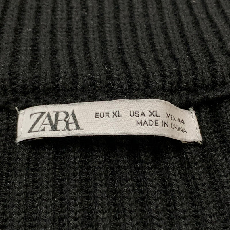 【現状渡し品】【メンズ】 ZARA ザラ DRIVERS KNIT ドライバーズ ニット トップス 長袖 147-260715-sa-06-tei サイズ：L カラー：ブラック 万代Net店