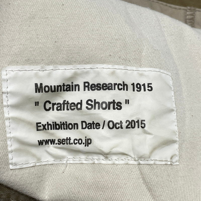【中古品】【メンズ】 MOUNTAIN RESEARCH マウンテン リサーチ 16SS CRAFTED SHORTS MTR-1915 2016年春夏 クラフトテッド ショーツ ボトムス 短パン 151-260807-sa-22-tei サイズ：L カラー：ベージュ 万代Net店
