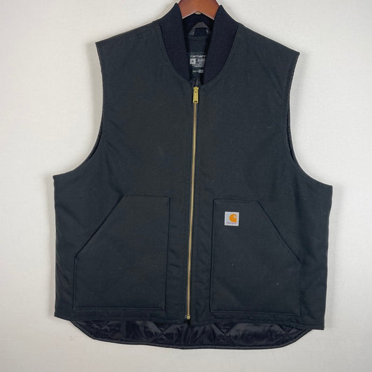 【中古品】【メンズ】 Carhartt カーハート DUCK WORK VEST 0V0001-M ダック ワークベスト ライトアウター 145-260530-ko-20-tei サイズ：XL カラー：ブラック 万代Net店