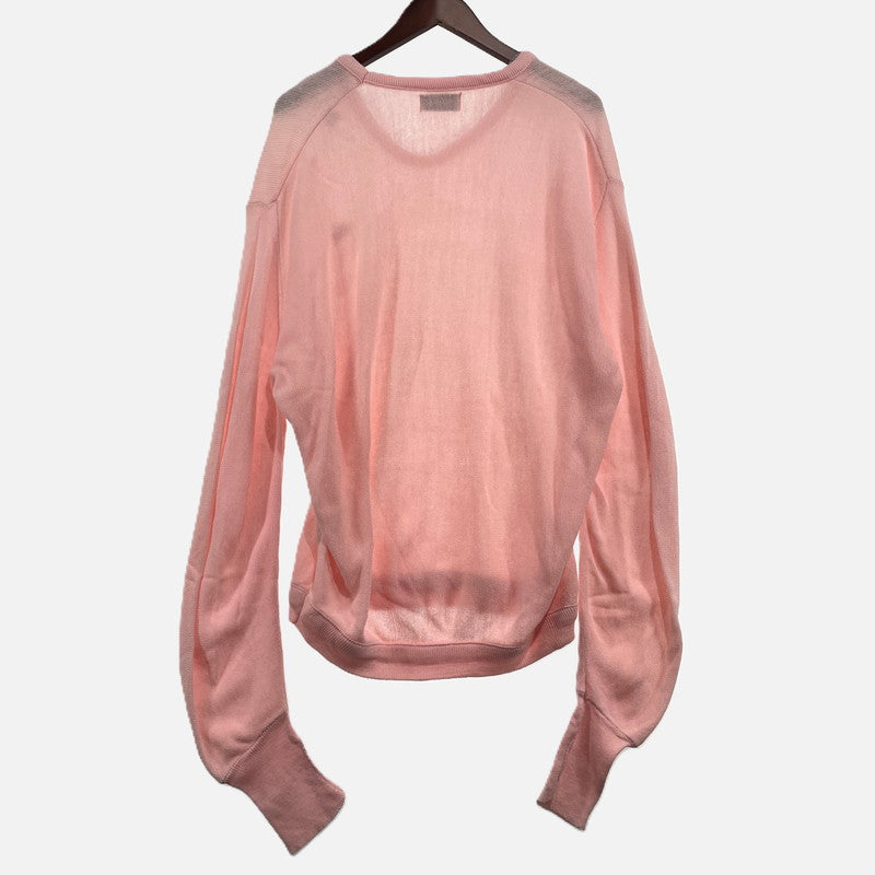 【中古品】【メンズ】 IZOD LACOSTE アイゾッド ラコステ 70's V NECK ACRYLIC KNIT SWEATER VINTAGE 70年代 Vネック アクリル ニット セーター 長袖 トップス ヴィンテージ 青ワニ 147-260828-yo-02-teih サイズ：L カラー：ピンク 万代Net店