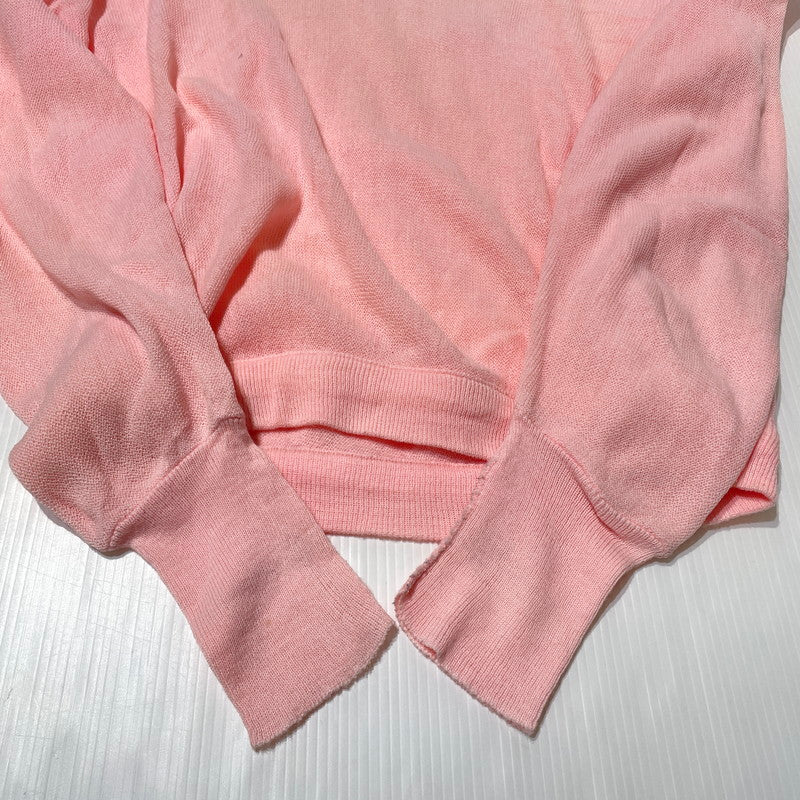 【中古品】【メンズ】 IZOD LACOSTE アイゾッド ラコステ 70's V NECK ACRYLIC KNIT SWEATER VINTAGE 70年代 Vネック アクリル ニット セーター 長袖 トップス ヴィンテージ 青ワニ 147-260828-yo-02-teih サイズ：L カラー：ピンク 万代Net店
