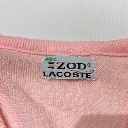 【中古品】【メンズ】 IZOD LACOSTE アイゾッド ラコステ 70's V NECK ACRYLIC KNIT SWEATER VINTAGE 70年代 Vネック アクリル ニット セーター 長袖 トップス ヴィンテージ 青ワニ 147-260828-yo-02-teih サイズ：L カラー：ピンク 万代Net店