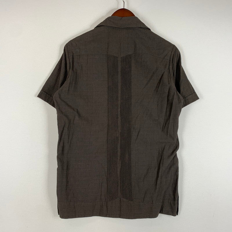 【中古品】【メンズ】 ESTRELLA STANDARD GUAYABERA エストレヤ スタンダード グァジャベーラ CUBAN SHIRT キューバ シャツ トップス 半袖 ボタンダウン 147-260514-ko-05-tei サイズ：36 カラー：ブラウン 万代Net店