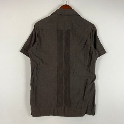 【中古品】【メンズ】 ESTRELLA STANDARD GUAYABERA エストレヤ スタンダード グァジャベーラ CUBAN SHIRT キューバ シャツ トップス 半袖 ボタンダウン 147-260514-ko-05-tei サイズ：36 カラー：ブラウン 万代Net店