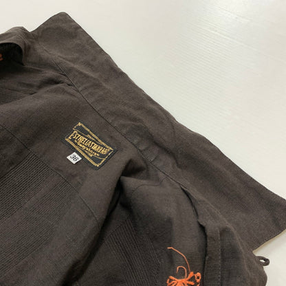 【中古品】【メンズ】 ESTRELLA STANDARD GUAYABERA エストレヤ スタンダード グァジャベーラ CUBAN SHIRT キューバ シャツ トップス 半袖 ボタンダウン 147-260514-ko-05-tei サイズ：36 カラー：ブラウン 万代Net店