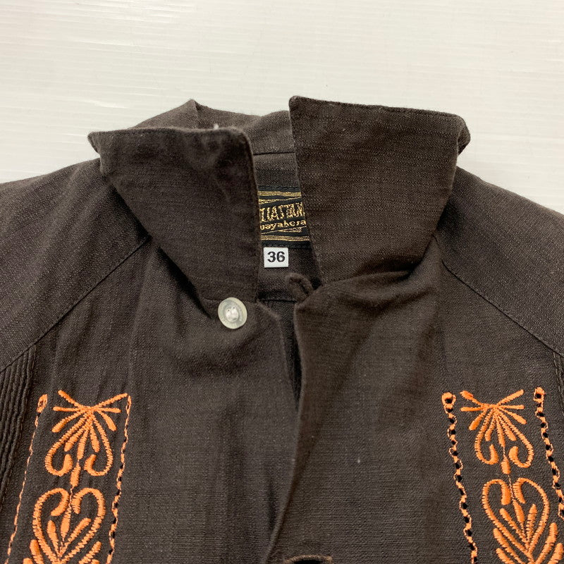 【中古品】【メンズ】 ESTRELLA STANDARD GUAYABERA エストレヤ スタンダード グァジャベーラ CUBAN SHIRT キューバ シャツ トップス 半袖 ボタンダウン 147-260514-ko-05-tei サイズ：36 カラー：ブラウン 万代Net店
