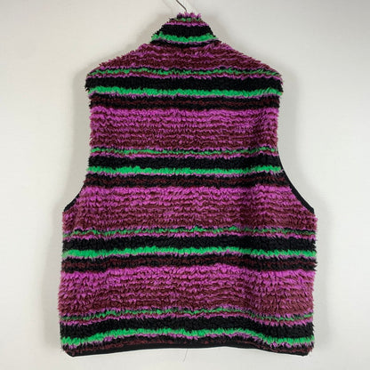 【中古品】【メンズ】 STUSSY ステューシー STRIPED FLEECE VEST 118468 ストライプ フリース ベスト ライトアウター 142-260514-ko-02-tei サイズ：S カラー：柄 万代Net店