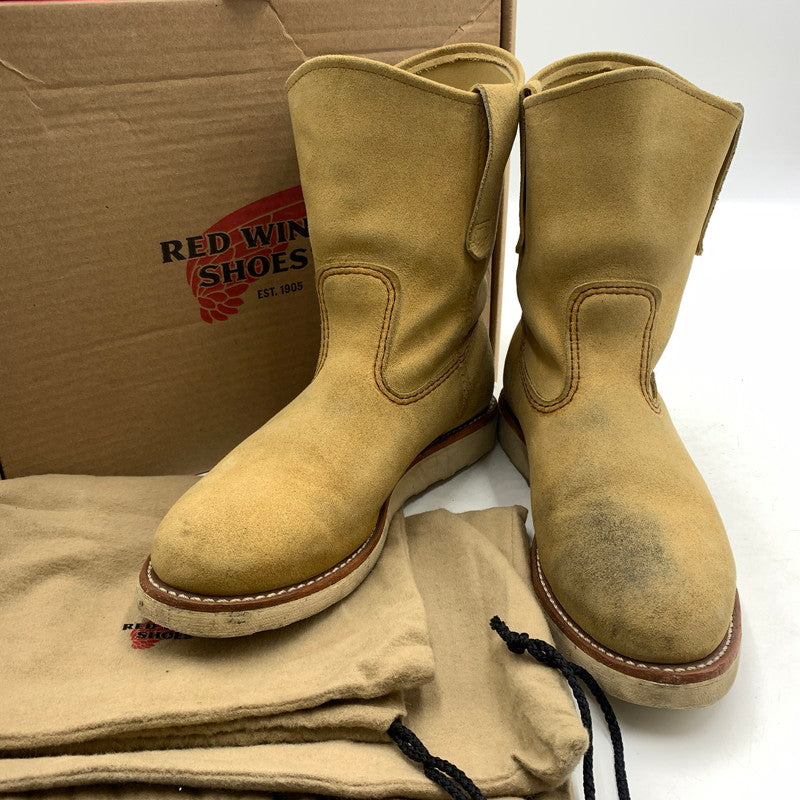 【中古品】【メンズ】 RED WING レッドウィング 9-INCH PECOS BOOT 8168 9インチ ペコス ブーツ エンジニアブーツ 靴 164-260603-ko-04-tei サイズ：26cm カラー：ベージュ 万代Net店