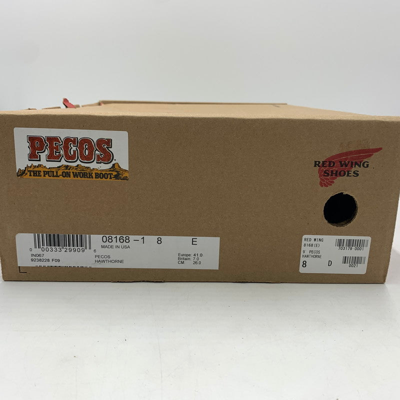 【中古品】【メンズ】 RED WING レッドウィング 9-INCH PECOS BOOT 8168 9インチ ペコス ブーツ エンジニアブーツ 靴 164-260603-ko-04-tei サイズ：26cm カラー：ベージュ 万代Net店