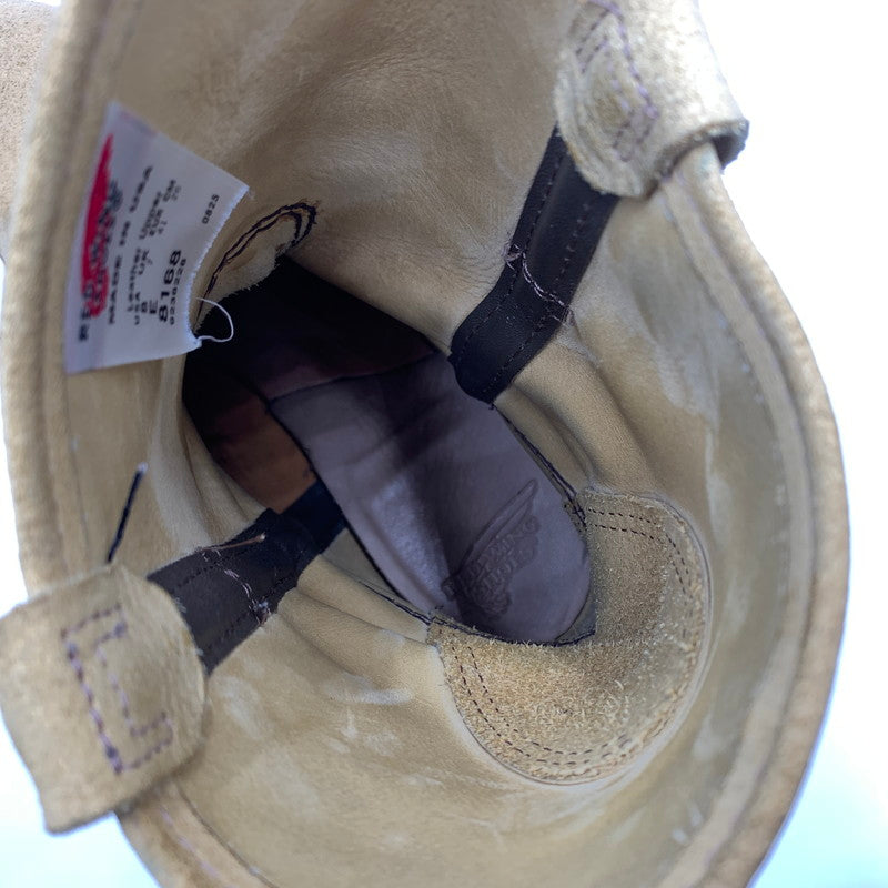 【中古品】【メンズ】 RED WING レッドウィング 9-INCH PECOS BOOT 8168 9インチ ペコス ブーツ エンジニアブーツ 靴 164-260603-ko-04-tei サイズ：26cm カラー：ベージュ 万代Net店