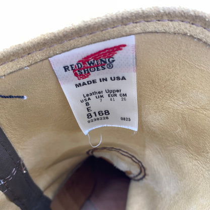 【中古品】【メンズ】 RED WING レッドウィング 9-INCH PECOS BOOT 8168 9インチ ペコス ブーツ エンジニアブーツ 靴 164-260603-ko-04-tei サイズ：26cm カラー：ベージュ 万代Net店