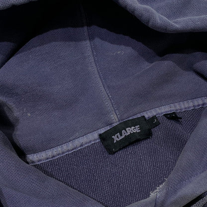 【中古品】【メンズ】 X-LARGE エクストララージ PIGMENT EMBOSSED PULLOVER HOODED SWEAT 101213012001 ピグメント エンボス プルオーバーフーデッド スウェット 長袖 トップス パーカー 142-260703-yo-18-tei サイズ：L カラー：パープル 万代Net店