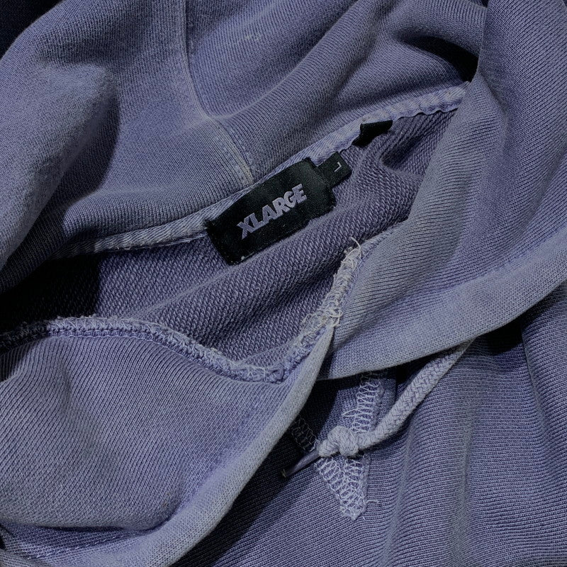 【中古品】【メンズ】 X-LARGE エクストララージ PIGMENT EMBOSSED PULLOVER HOODED SWEAT 101213012001 ピグメント エンボス プルオーバーフーデッド スウェット 長袖 トップス パーカー 142-260703-yo-18-tei サイズ：L カラー：パープル 万代Net店