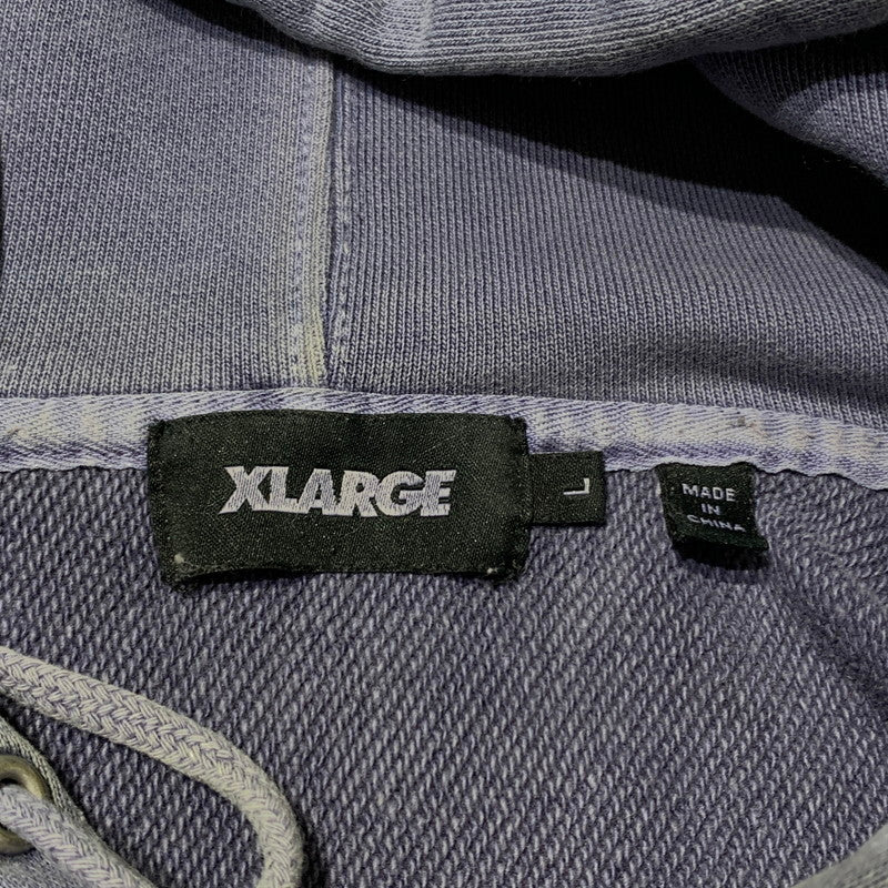 【中古品】【メンズ】 X-LARGE エクストララージ PIGMENT EMBOSSED PULLOVER HOODED SWEAT 101213012001 ピグメント エンボス プルオーバーフーデッド スウェット 長袖 トップス パーカー 142-260703-yo-18-tei サイズ：L カラー：パープル 万代Net店