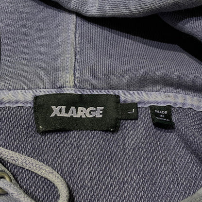 【中古品】【メンズ】 X-LARGE エクストララージ PIGMENT EMBOSSED PULLOVER HOODED SWEAT 101213012001 ピグメント エンボス プルオーバーフーデッド スウェット 長袖 トップス パーカー 142-260703-yo-18-tei サイズ：L カラー：パープル 万代Net店