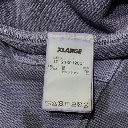 【中古品】【メンズ】 X-LARGE エクストララージ PIGMENT EMBOSSED PULLOVER HOODED SWEAT 101213012001 ピグメント エンボス プルオーバーフーデッド スウェット 長袖 トップス パーカー 142-260703-yo-18-tei サイズ：L カラー：パープル 万代Net店
