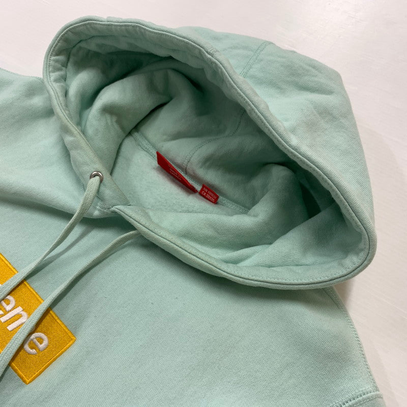 【中古品】【メンズ】 SUPREME シュプリーム 17AW BOX LOGO HOODED SWEATSHIRT ボックスロゴ フード スウェットシャツ トップス プルオーバーパーカー 149-260514-ko-01-tei サイズ：L カラー：アイスブルー 万代Net店