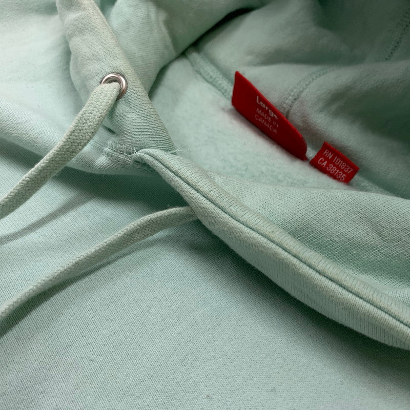 【中古品】【メンズ】 SUPREME シュプリーム 17AW BOX LOGO HOODED SWEATSHIRT ボックスロゴ フード スウェットシャツ トップス プルオーバーパーカー 149-260514-ko-01-tei サイズ：L カラー：アイスブルー 万代Net店